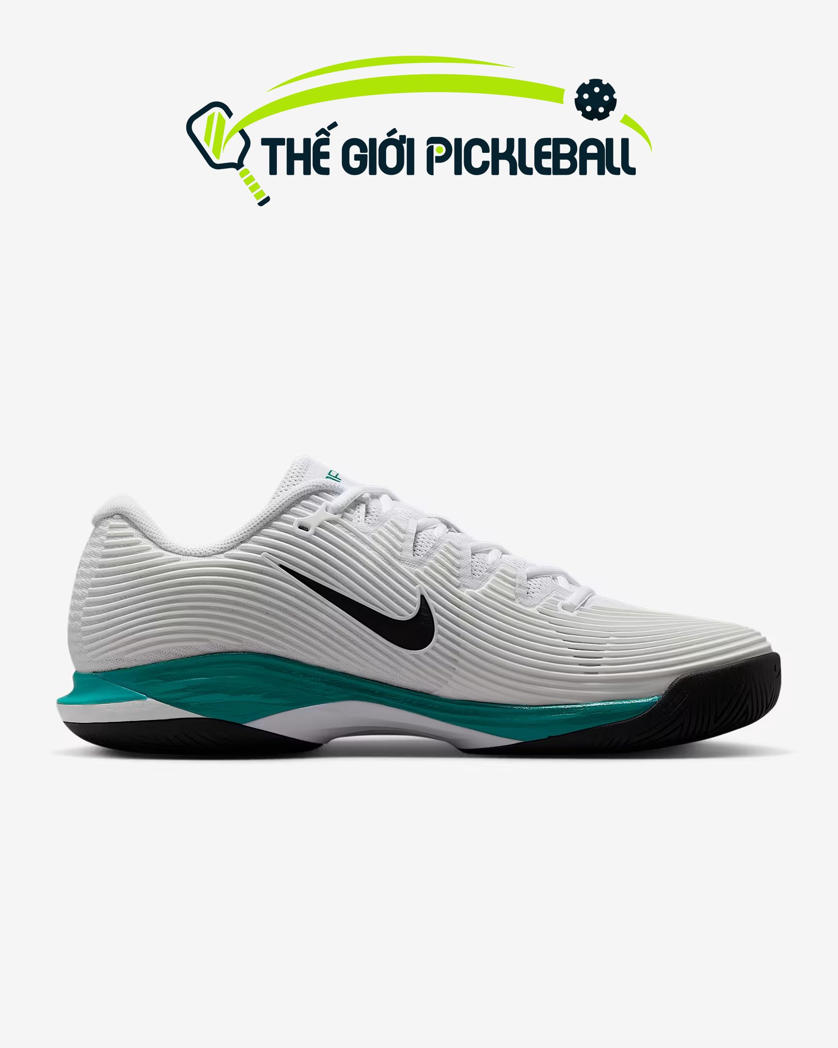 Giày Pickleball Nike Vapor 12 White Radiant Emerald FV5552-104